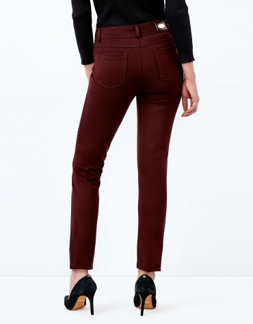 Aubergine pants with 5 pockets