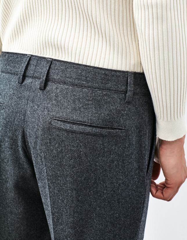 Gray flannel pants
