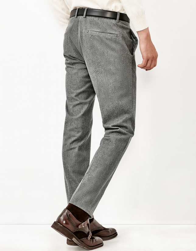 Gray knit pants