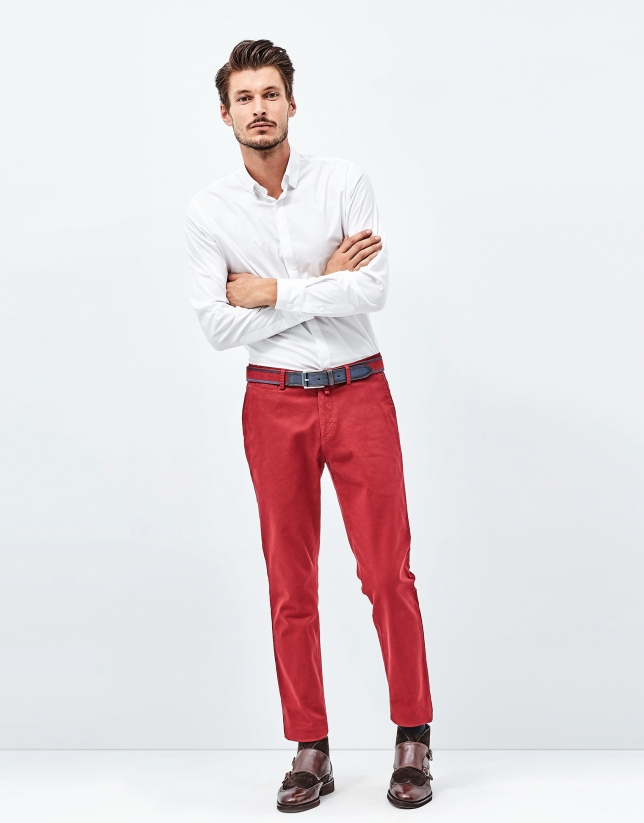 Red chinos