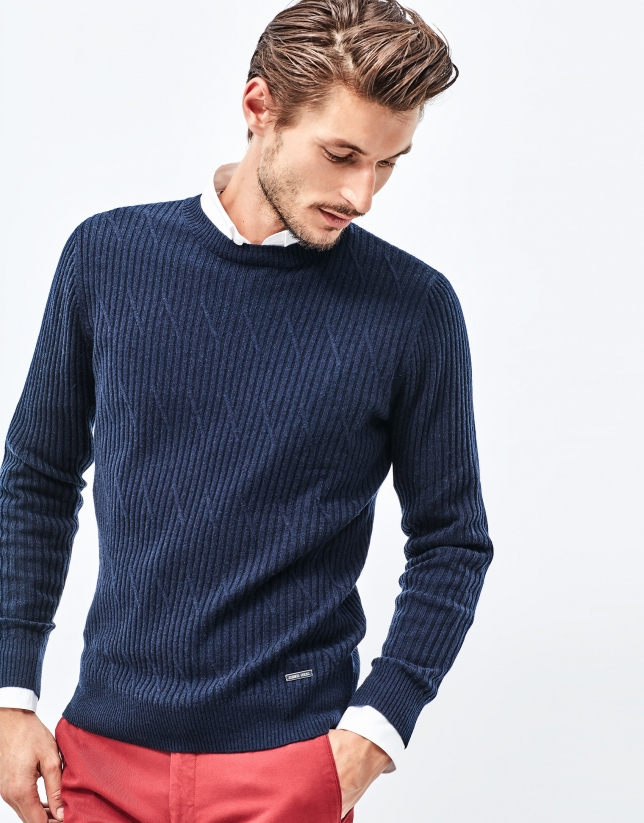 Navy cashmere sweater