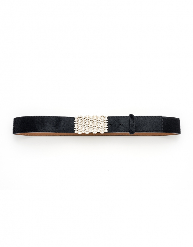 Black jewelry belt