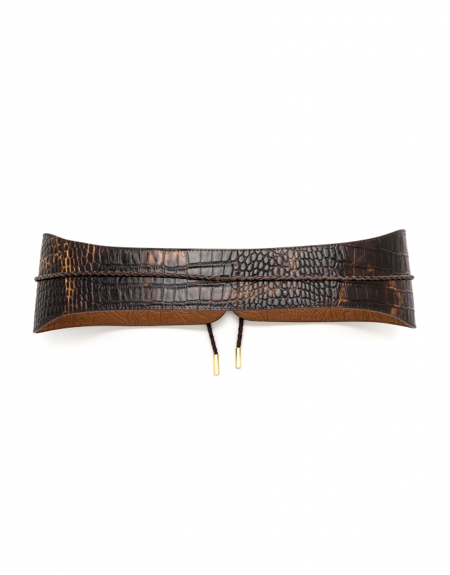 Brown sash belt