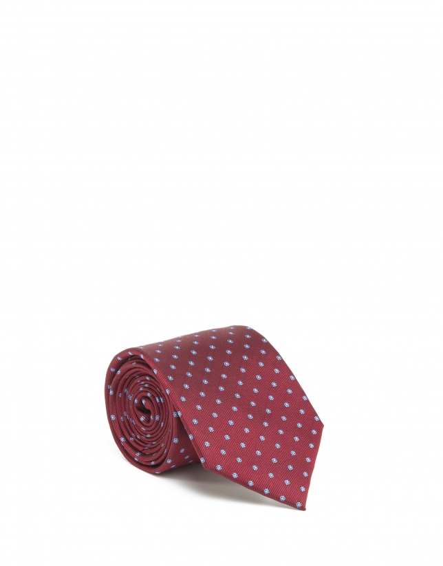 Red floral tie