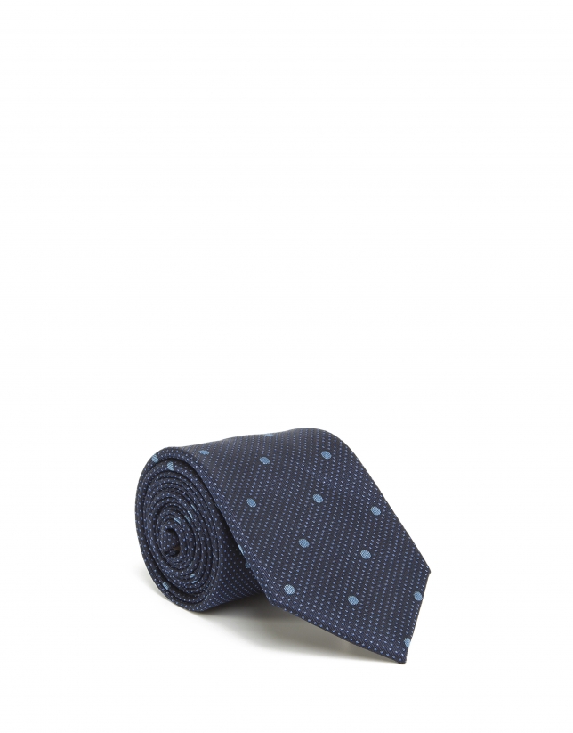 Light blue dotted tie