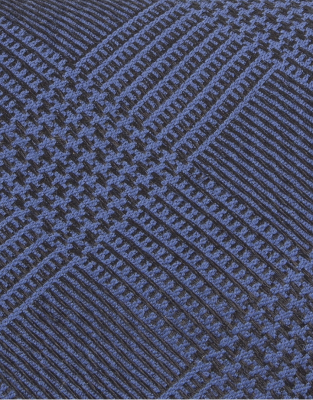 Corbata cuadro gales azul