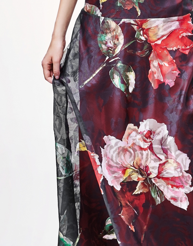 Floral print long dress