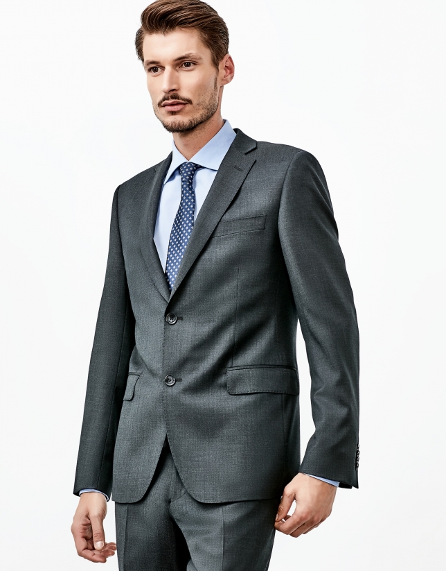 Gray wool suit