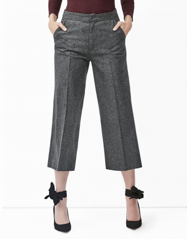 Pantalón culotte gris oscuro