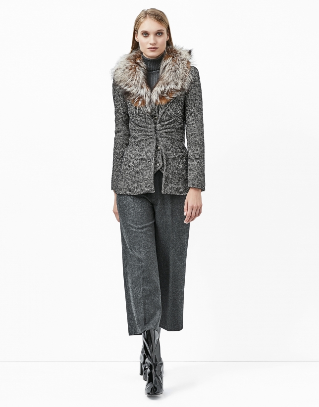 Gray tweed jacket