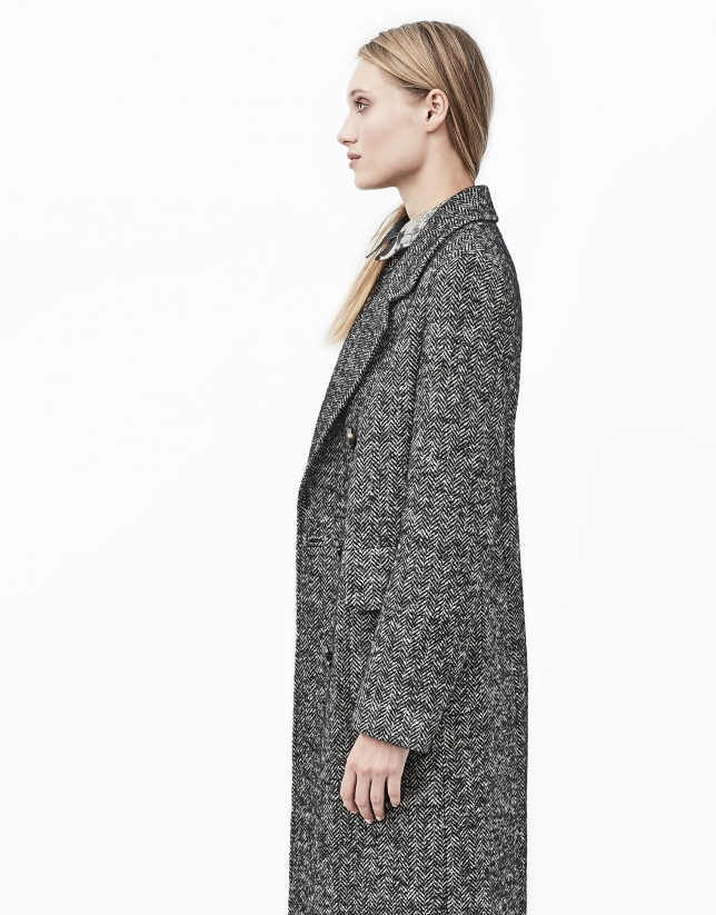 Gray tweed coat