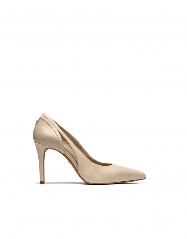 Beige leather pumps Toulouse