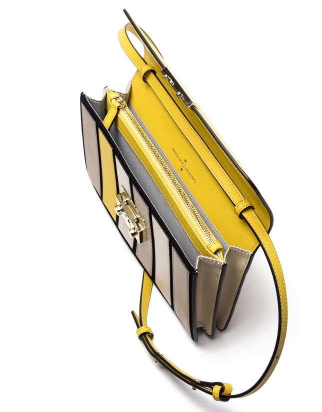 Yellow Geraldine clutch/shoulder bag