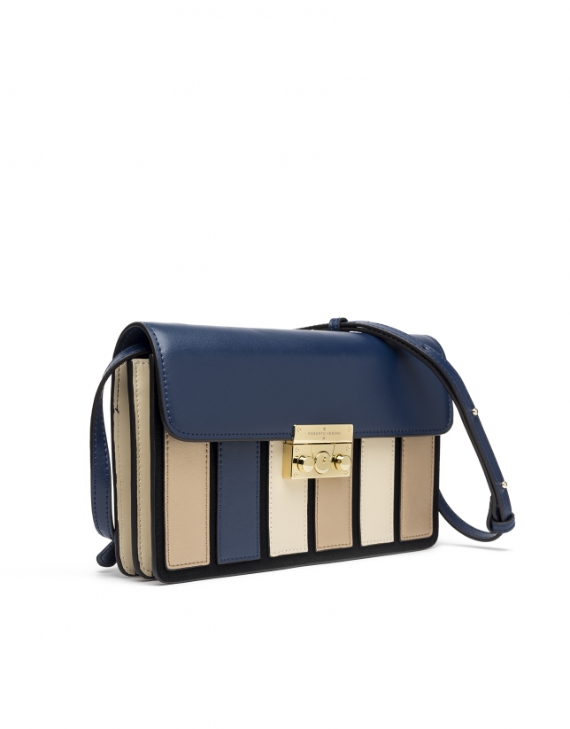 Blue Geraldine clutch/shoulder bag