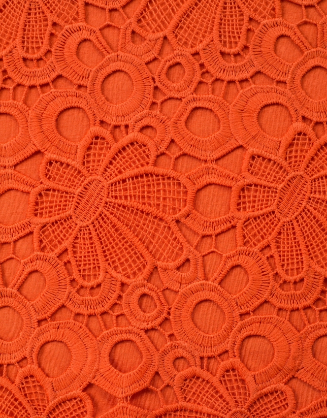 Orange lace top
