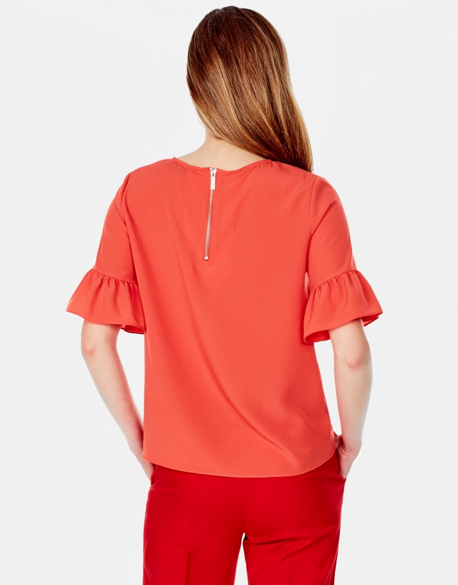 Orange top with full sleeves