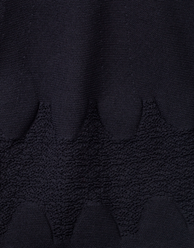 Black knit skirt