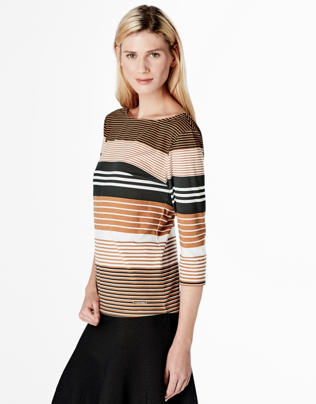 Brown striped top