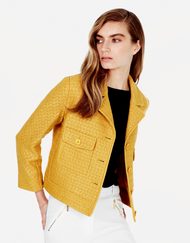 Amber jacket with lapels