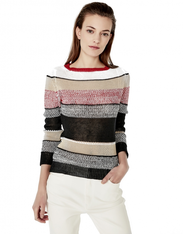 Sweater with trim