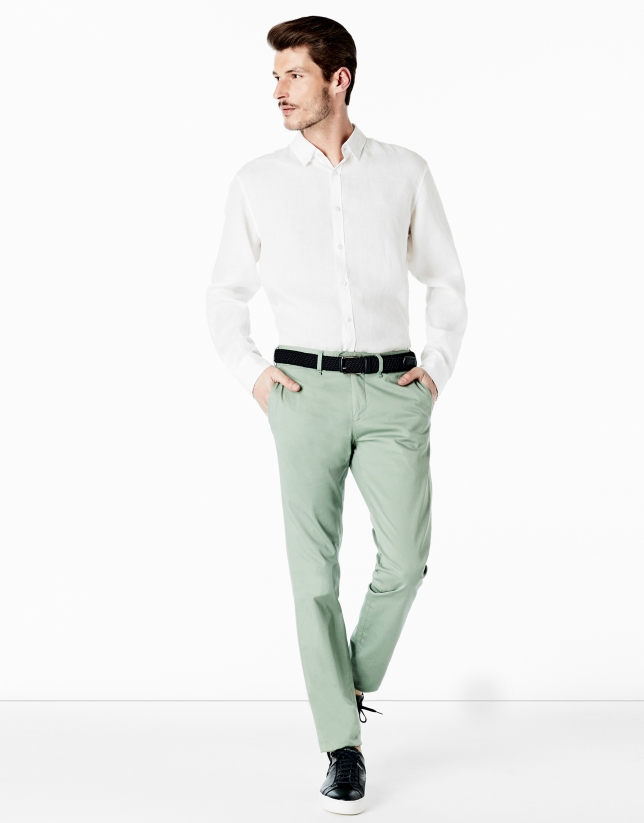 Pantalón chino verde claro
