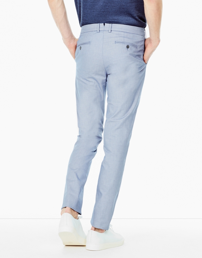Light blue regular fit chino pants