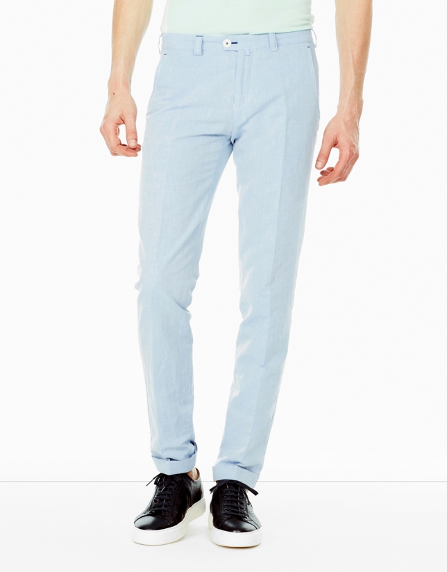 Light blue linen pants