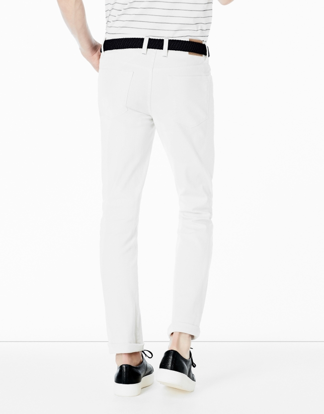 Ivory pants with 5 pockets