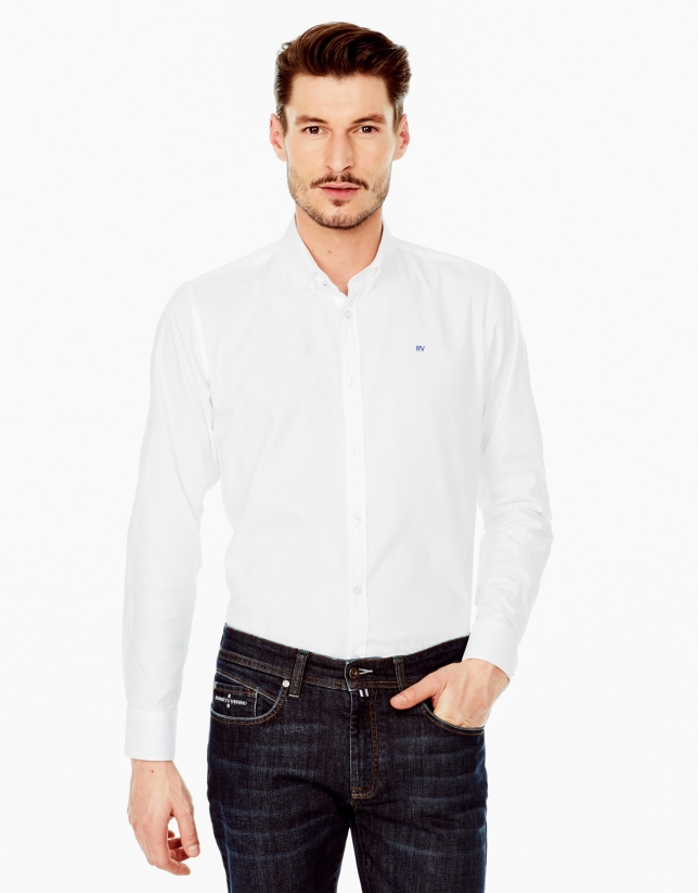 Camisa sport oxford blanca