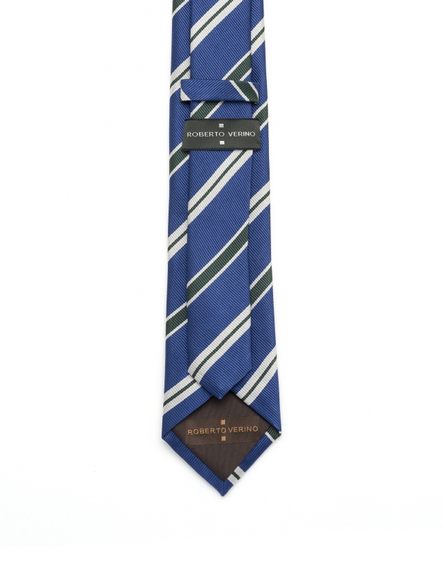 Corbata rayas azul/verde
