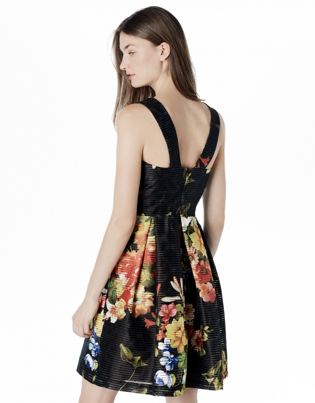 Floral print flowing dress