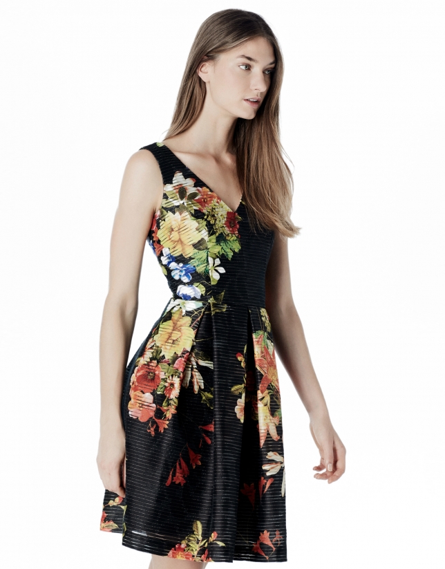 Floral print flowing dress