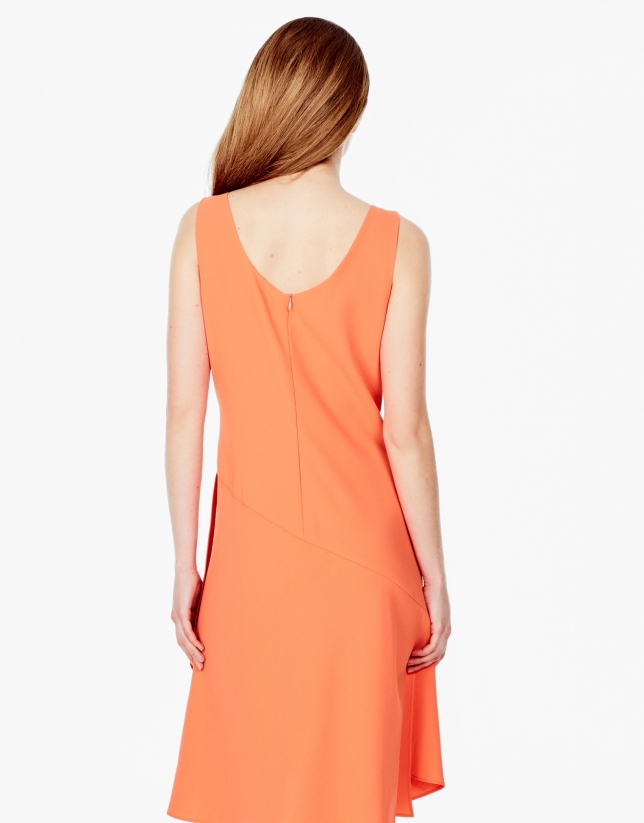 Orange asymmetric dress