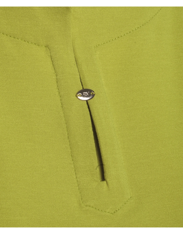 Pistachio green-colored sleeveless top
