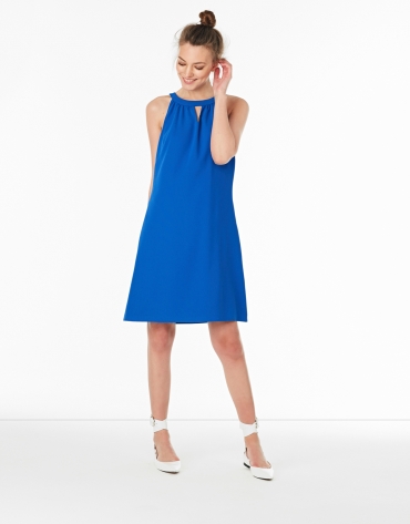 Cobalt blue halter top dress