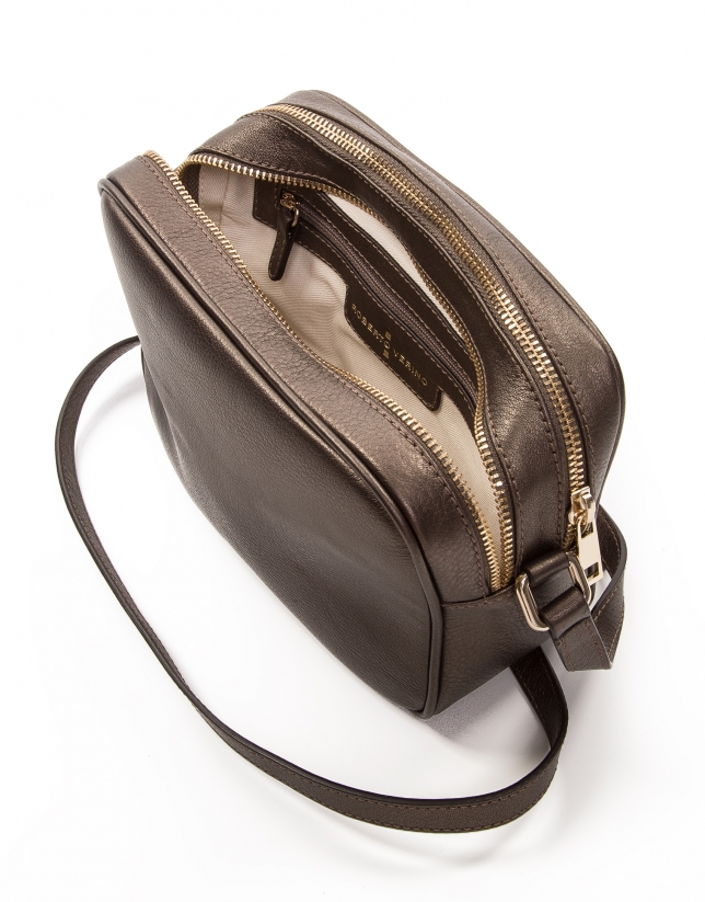 Dark gold Taylor leather shoulder bag