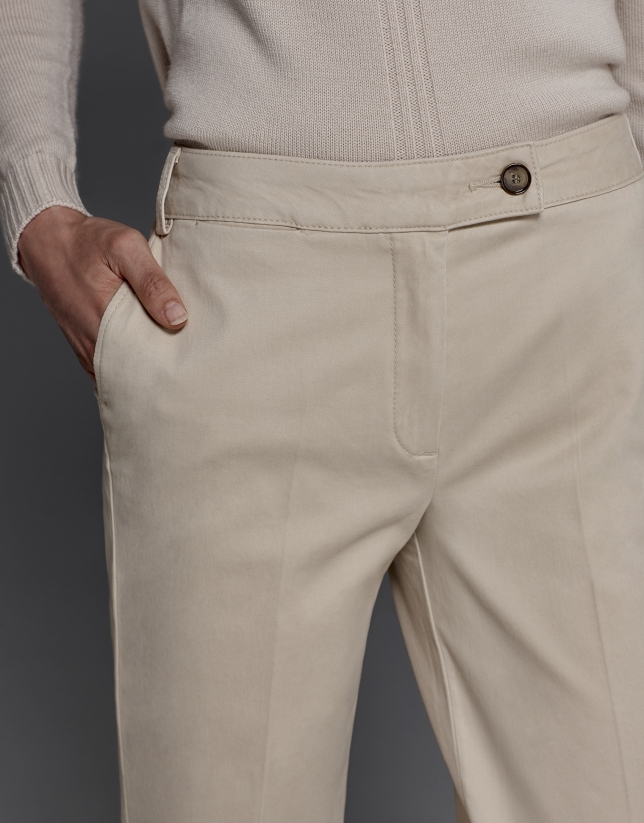 Ivory straight pants