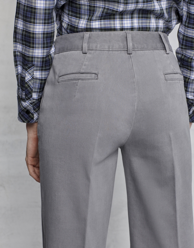 Grey straight pants