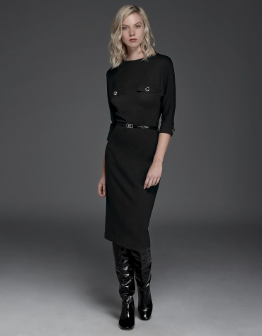 Black dress with Japanese sleeves