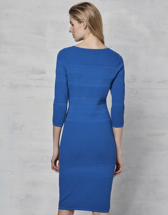 Sapphire blue knit dress