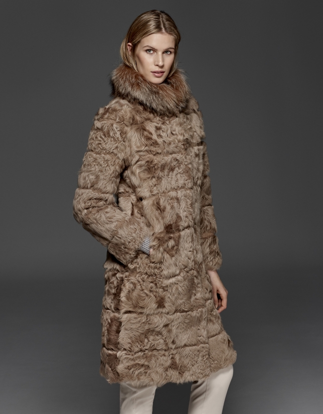 Tan lambskin coat