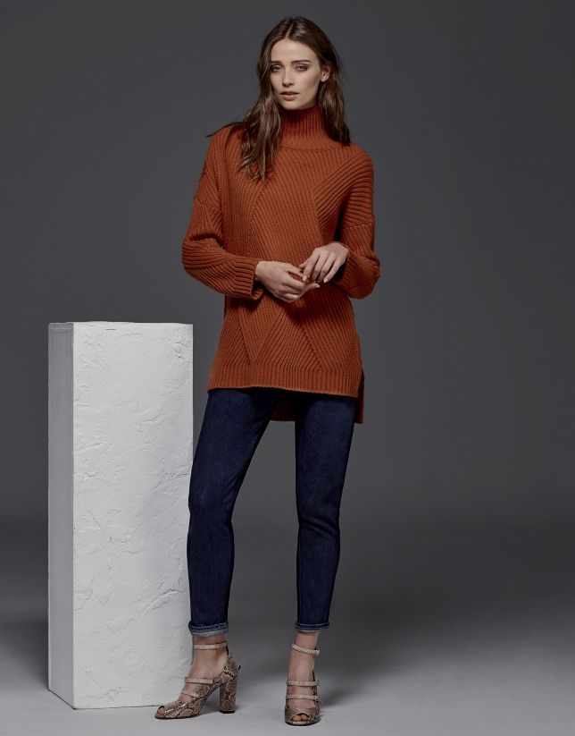 Jersey oversize color calabaza