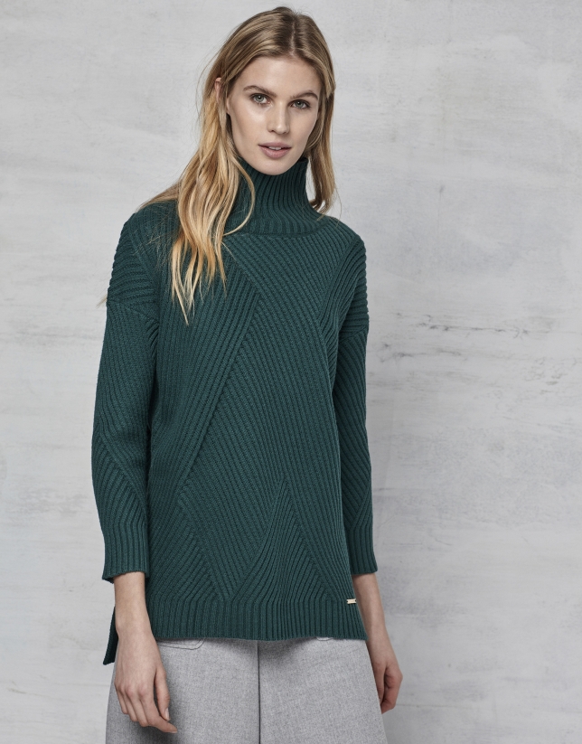 Emerald green oversize sweater