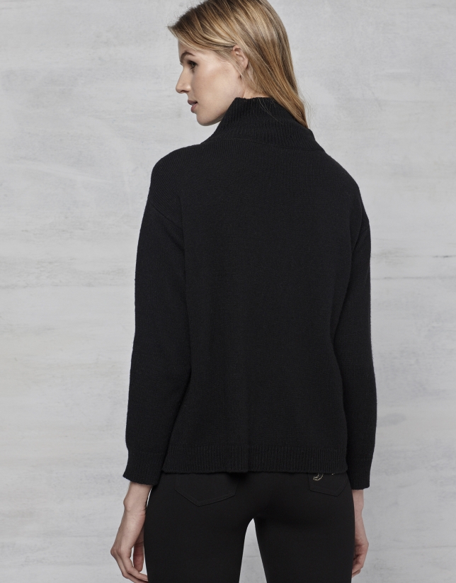 Jersey lana negro con RV