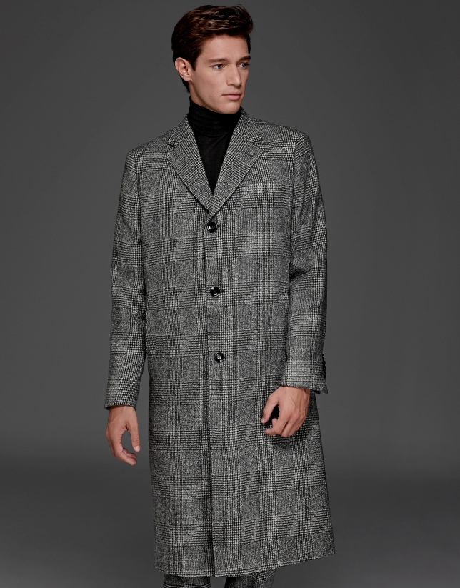 Gray glen paid straight coat