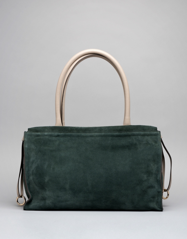 Green leather Journal handbag