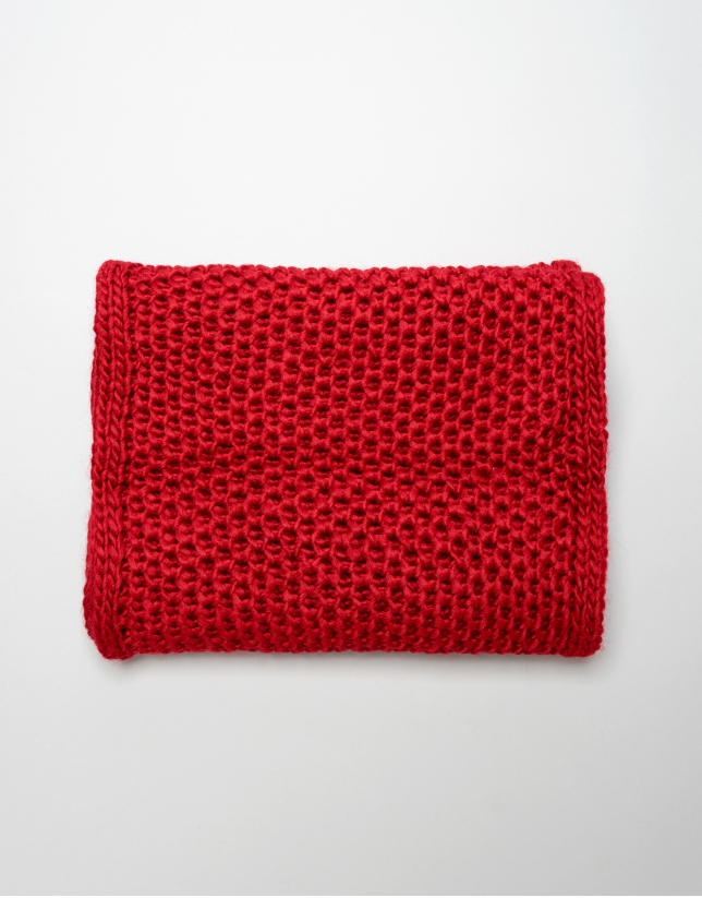 Tubular de lana rojo