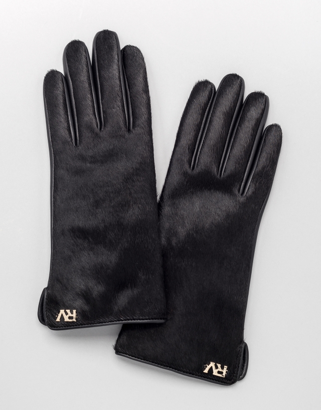 Leather and calfskin gloves
