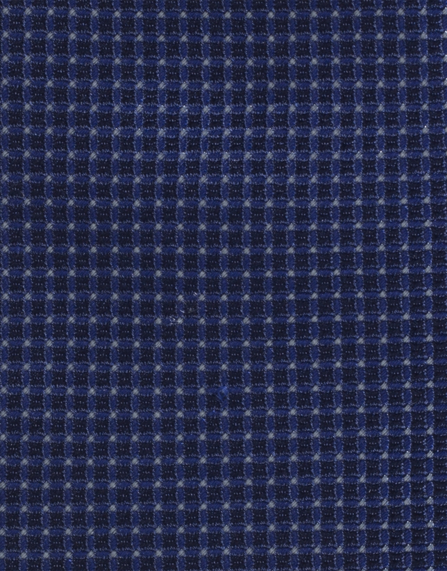 Corbata seda azulón con microtopo celeste
