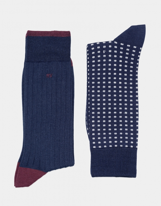 Pack of navy blue socks